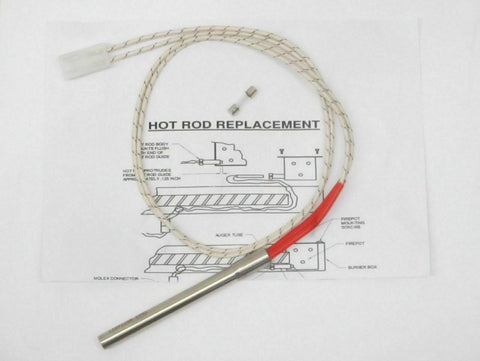 IGNITER/HOT ROD for TRAEGER PELLET STOVES INCLUDES FUSE AND INSTRUCTIONS